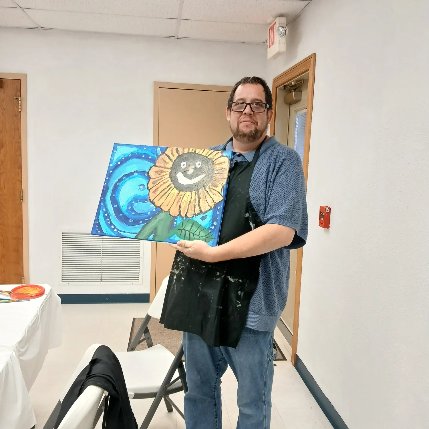 Joshua Barnes at a community activity